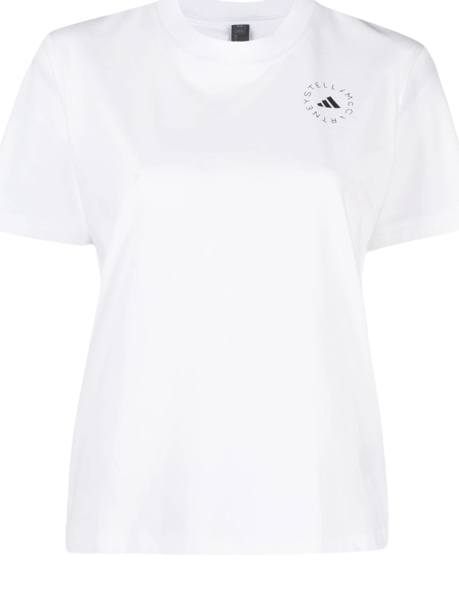 Affordable Stella by logo-print adidas McCartney T-shirt Women short-sleeved 0802